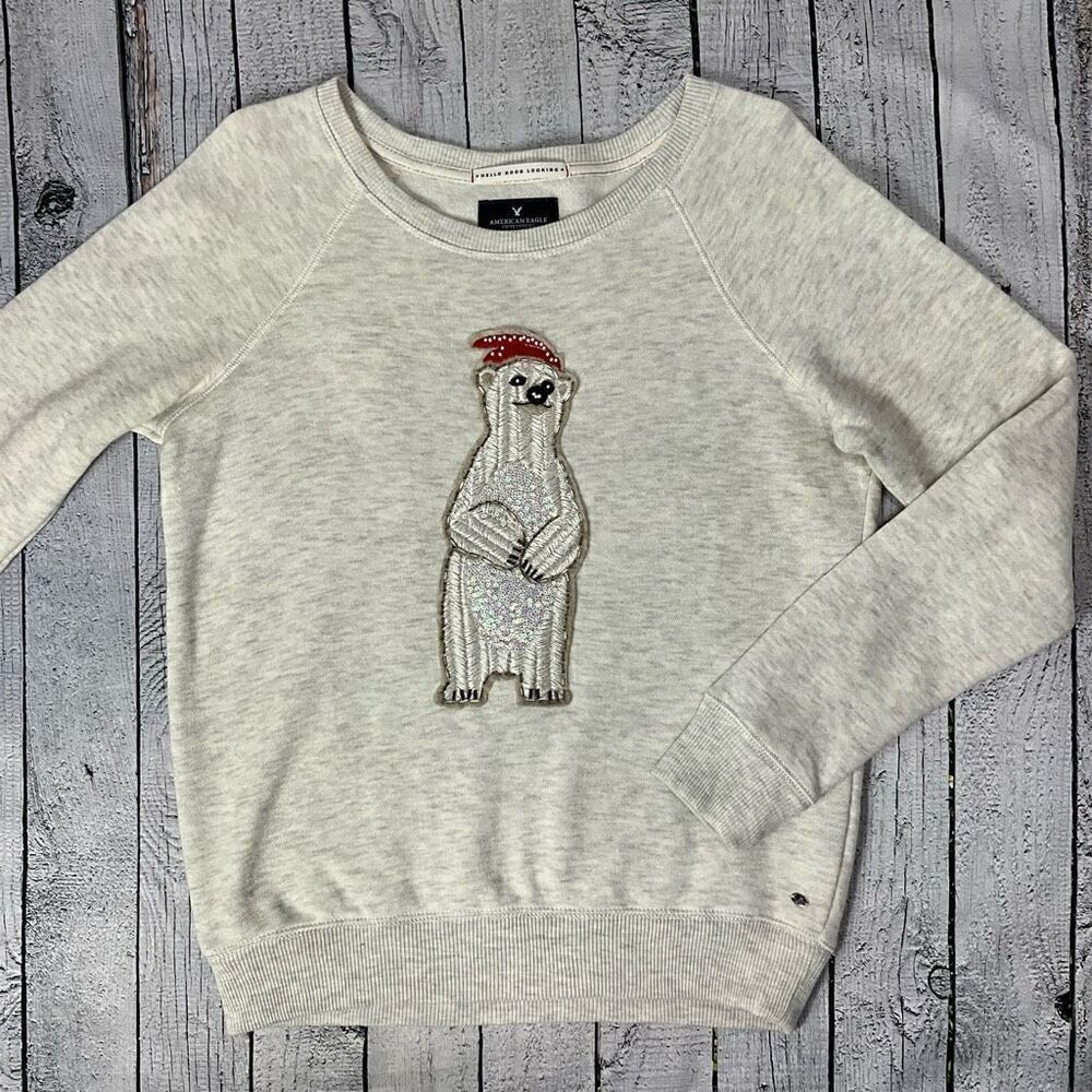 AMERICAN EAGLE Polar Bear Sweatshirt